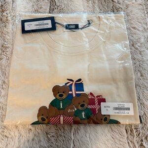 Kith Cream T-Shirt with Bear Graphic